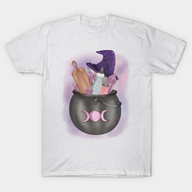 Kitchen Witch Cat T-Shirt by Created By EJF